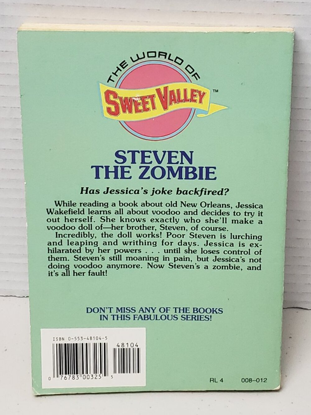 Sweet Valley Twins And Friends Book #78 Steven The Zombie - Picture 2 of 3